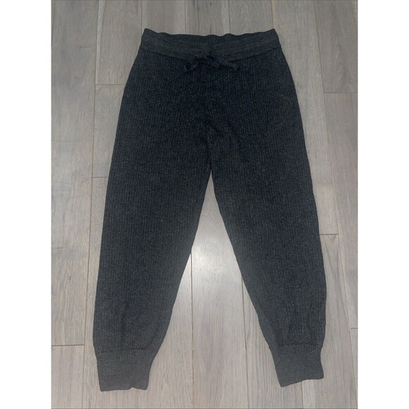 (Sold)Spiritual Gangster Womens Large Black Ribbed Sweatpants size L - Picture 1 of 6